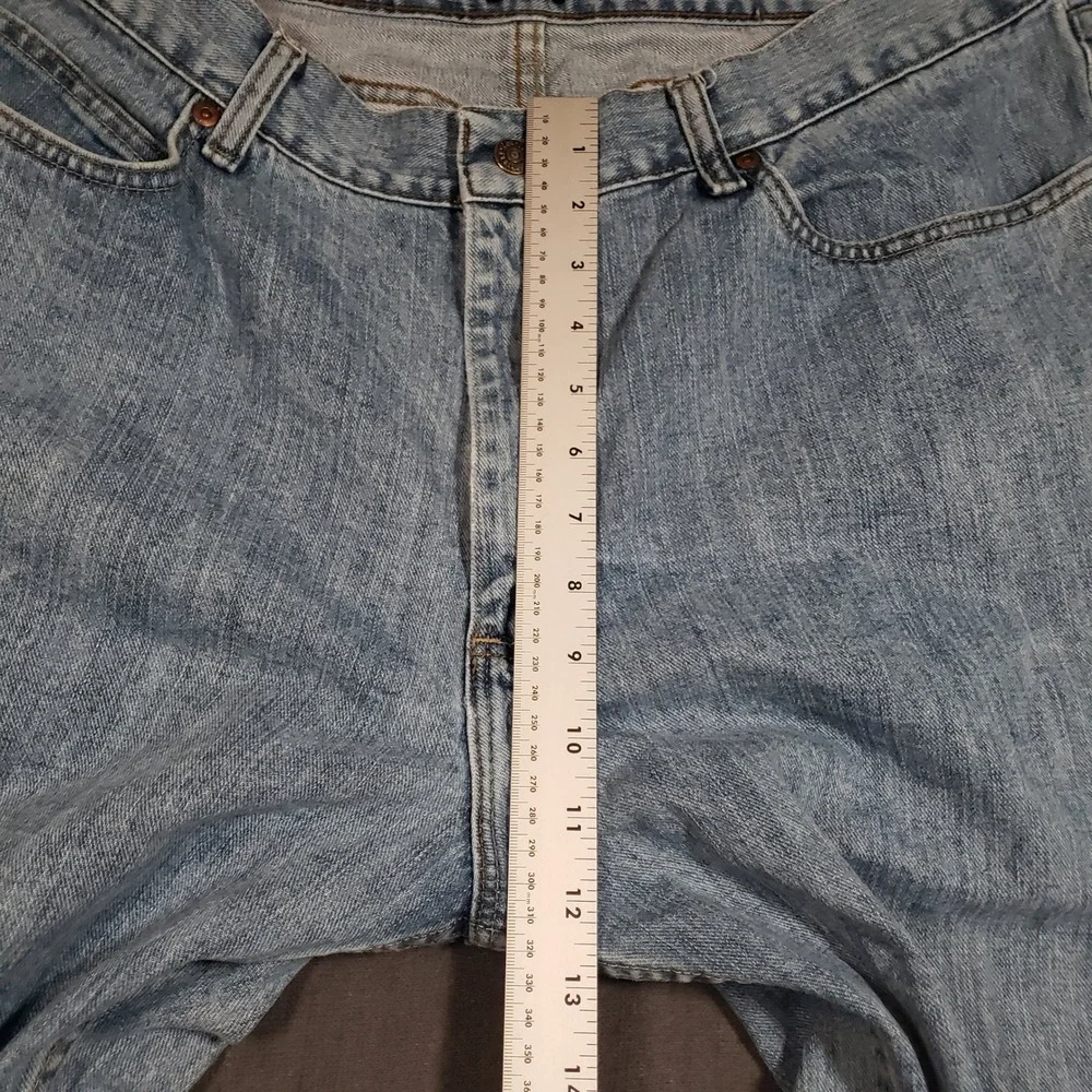 Lee Relaxed Fit Jeans Mens 40x32 Light Wash Blue Denim Straight Leg 2055549